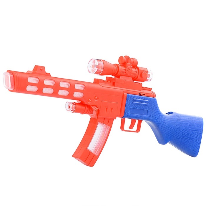 

Автомат игрушечный Oubaoloon звуки выстрелов YF573, Красный;синий