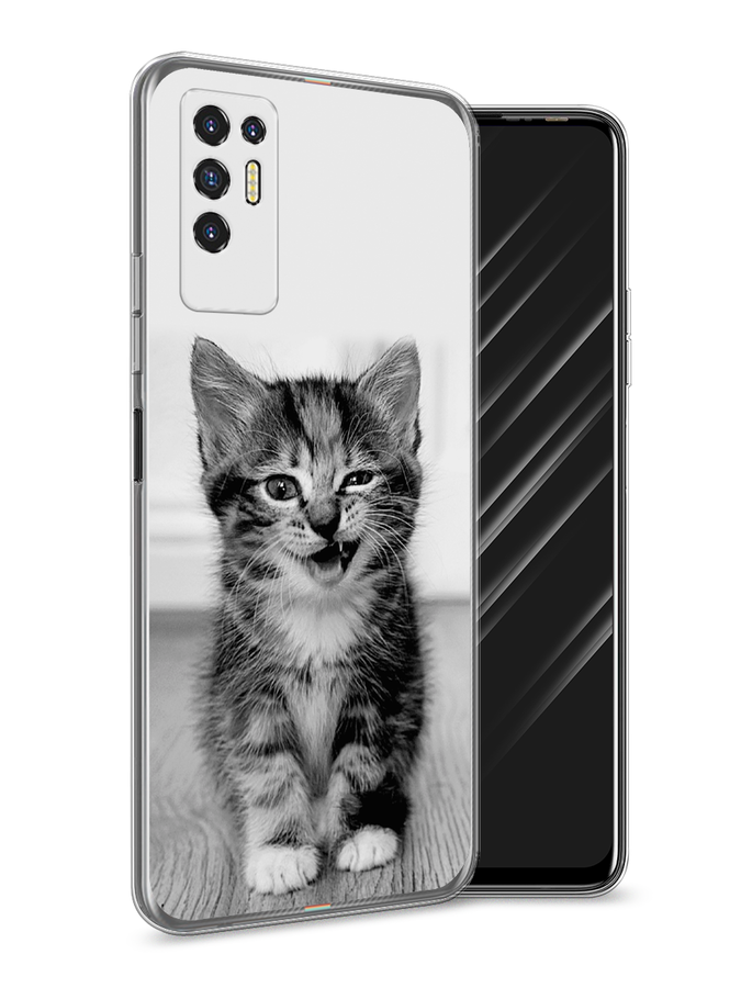 

Чехол Awog на Tecno Pova 2 "Подмигивающий котенок", Разноцветный, 300550-1