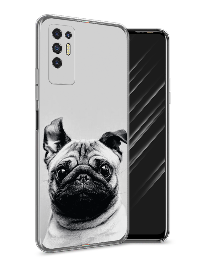 

Чехол Awog на Tecno Pova 2 "Ушастый мопс", Разноцветный, 300550-1
