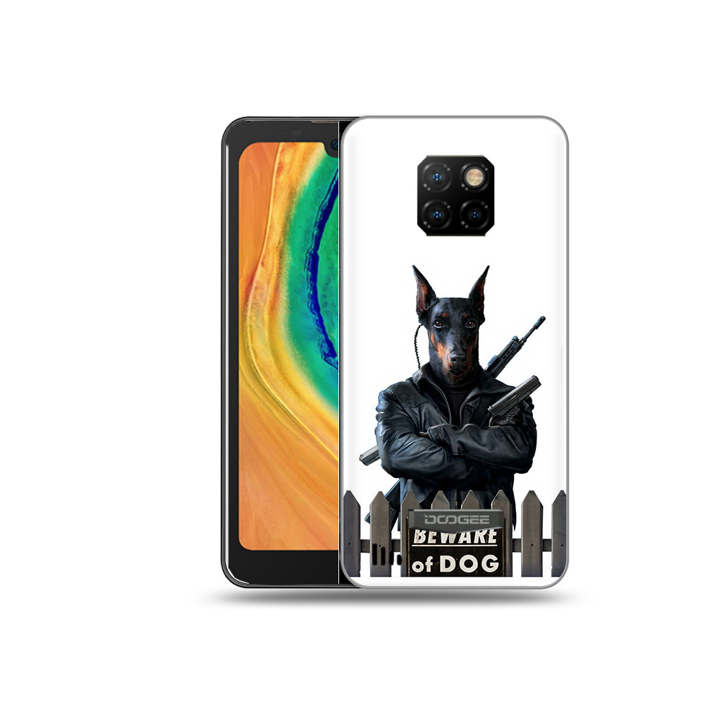

Чехол MyPads Tocco для Doogee S88 Plus доберман, Прозрачный, Tocco