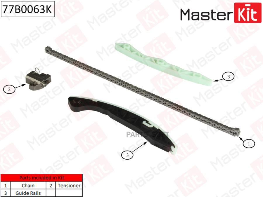 Комплект Цепи Грм (Без Звездочек) 77b0063k Nsii0015335812 MasterKit арт. 77B0063K