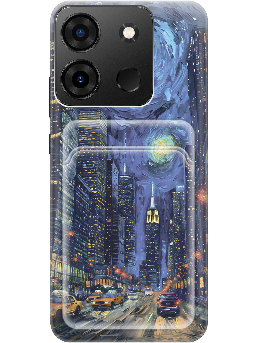 

Силиконовый чехол на Infinix Smart 7 Plus с принтом с карманом для карты прозрачный 782854, Прозрачный;синий;черный, 773941910