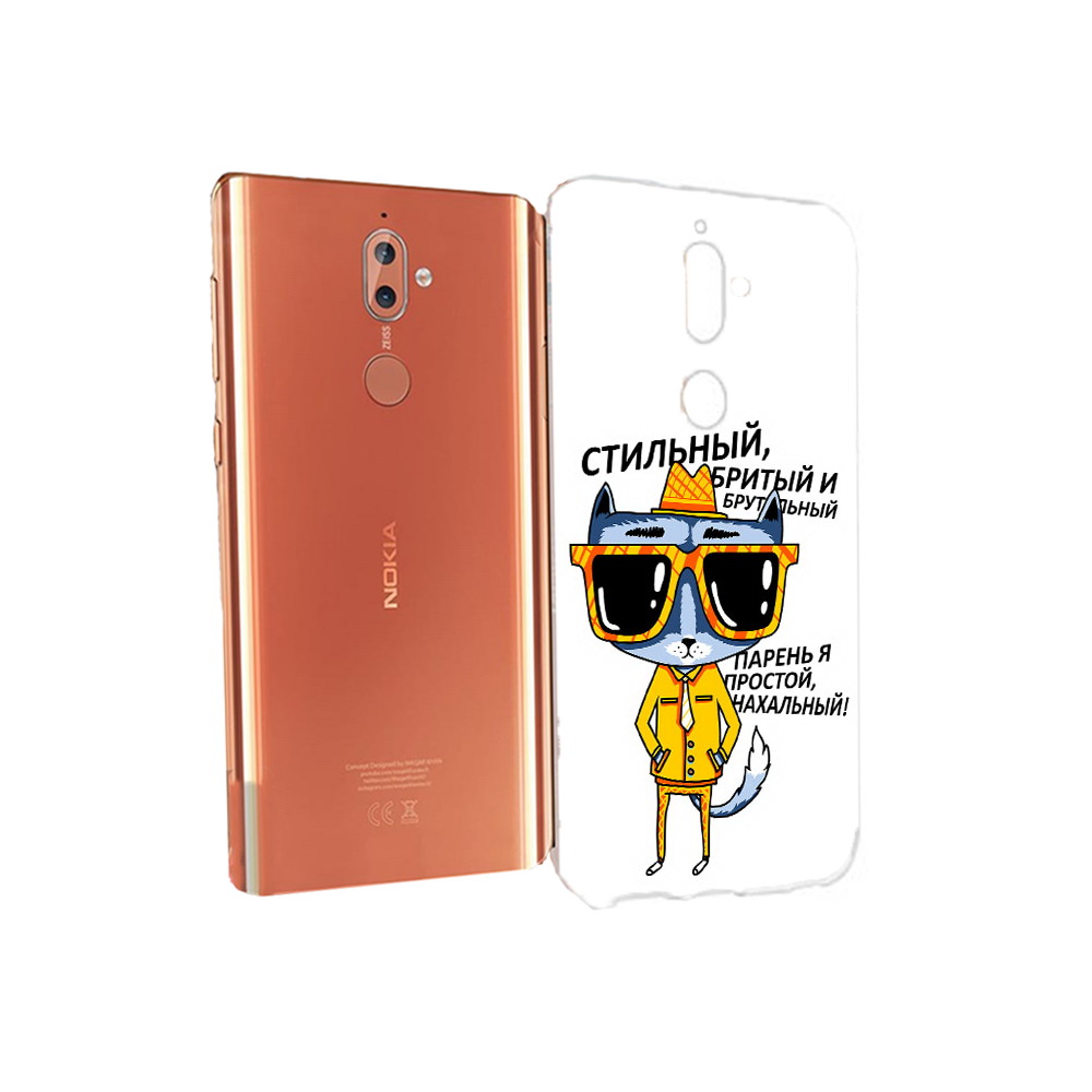 

Чехол MyPads Tocco для Nokia 9 стильный кот (PT126479.94.625), Прозрачный, Tocco