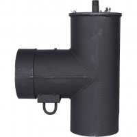 

RSB-1110-041395 ROMMER Патрубок дымохода вертикальный D=150, L=304, H=396, Черный