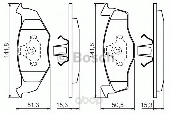 

Тормозные колодки Bosch дисковые для Volkswagen Golf 3, Polo 1.4/1.6/1.9D 986424449