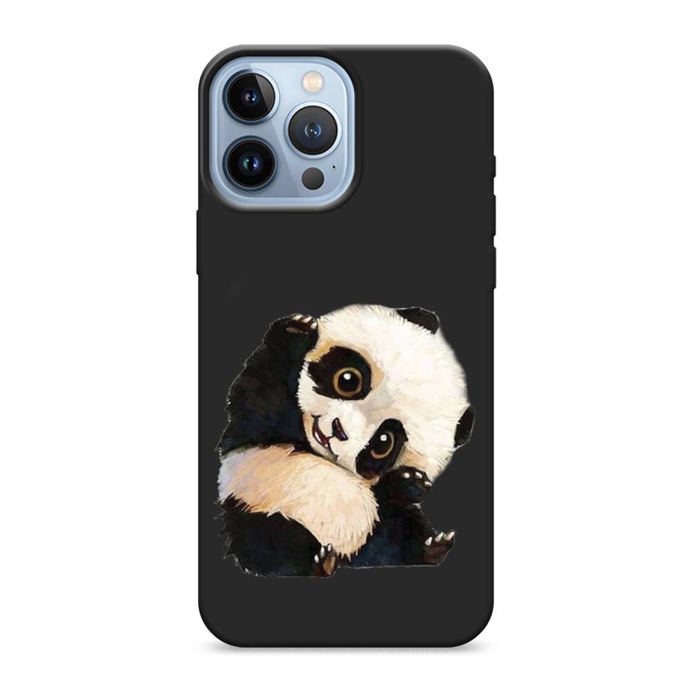 

Матовый силиконовый чехол "Большеглазая панда" на Apple iPhone 13 Pro Max, Большеглазая панда
