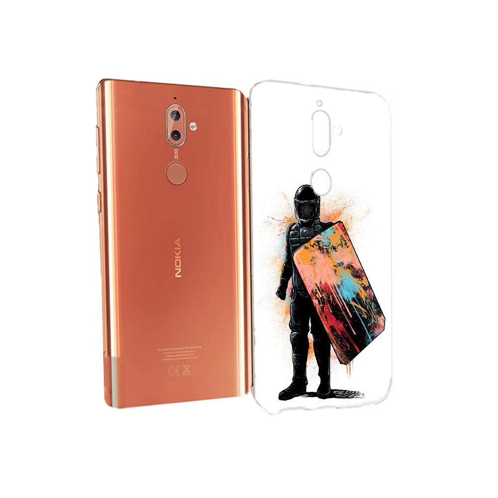 Чехол MyPads Tocco для Nokia 9 солдат с красочным щитом (PT126479.94.614)