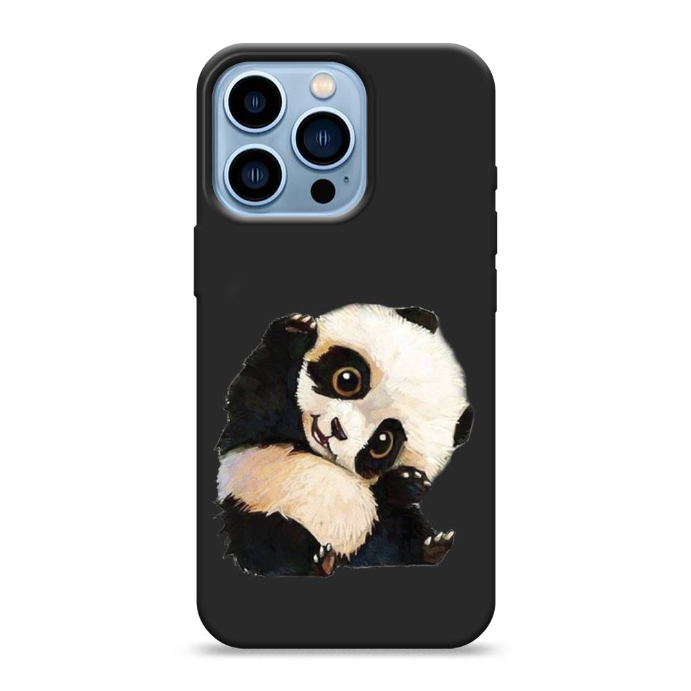 

Матовый силиконовый чехол "Большеглазая панда" на Apple iPhone 13 Pro, Большеглазая панда