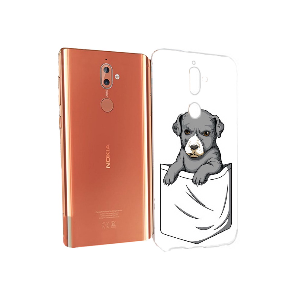 

Чехол MyPads Tocco для Nokia 9 собачка в кармане (PT126479.94.611), Прозрачный, Tocco