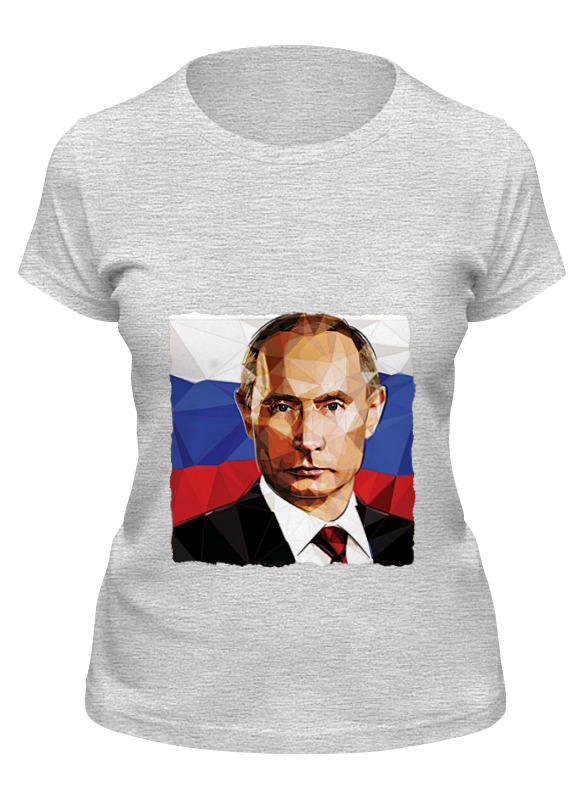 

Футболка женская Printio Putin серая M, Серый, Putin