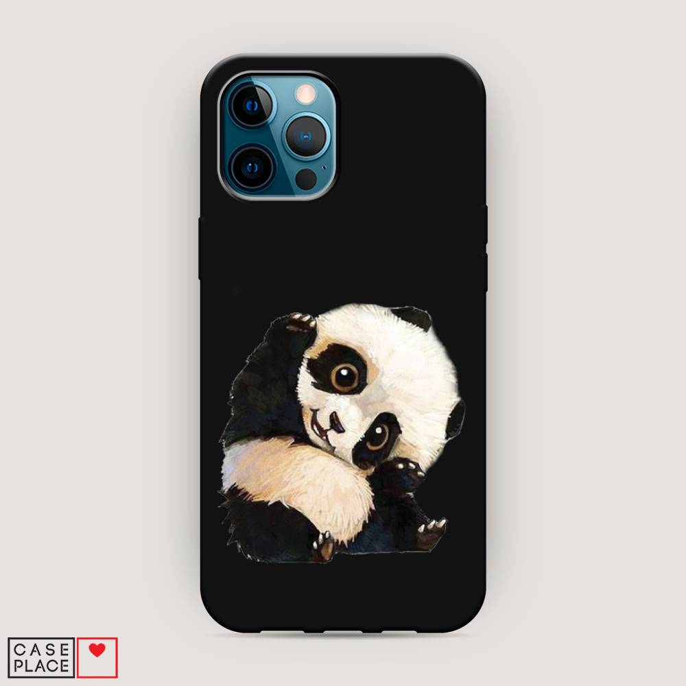 

Матовый силиконовый чехол "Большеглазая панда" на Apple iPhone 12 Pro Max, Большеглазая панда