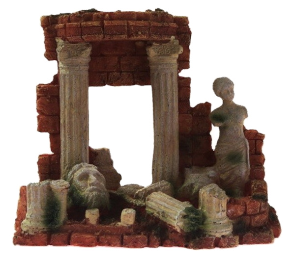 Грот для аквариума Home-Fish Римские колонны, пластик, 14,5х12х7,5 см