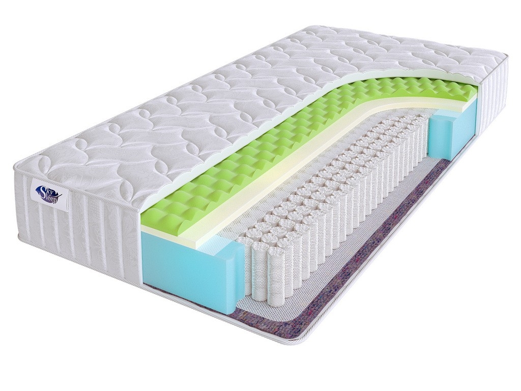 

Матрас SkySleep One Side 6 S1000 80х200, Бежевый;белый;серый;серебристый, One Side 6 S1000