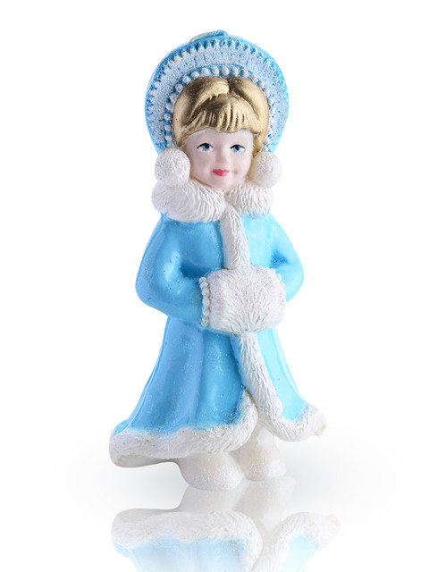 

Свеча Новогодняя Home DekorСнегурочка,голубая, 8*7,5*15,5 см