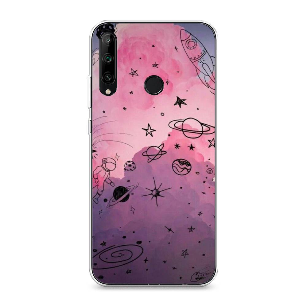 

Чехол Awog на Honor 9C "Радуга планет 3", Черный;розовый, 612550-4
