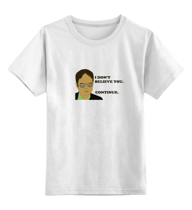 

Детская футболка классическая Printio Dwight schrute, р. 152, Белый, 0000000703065