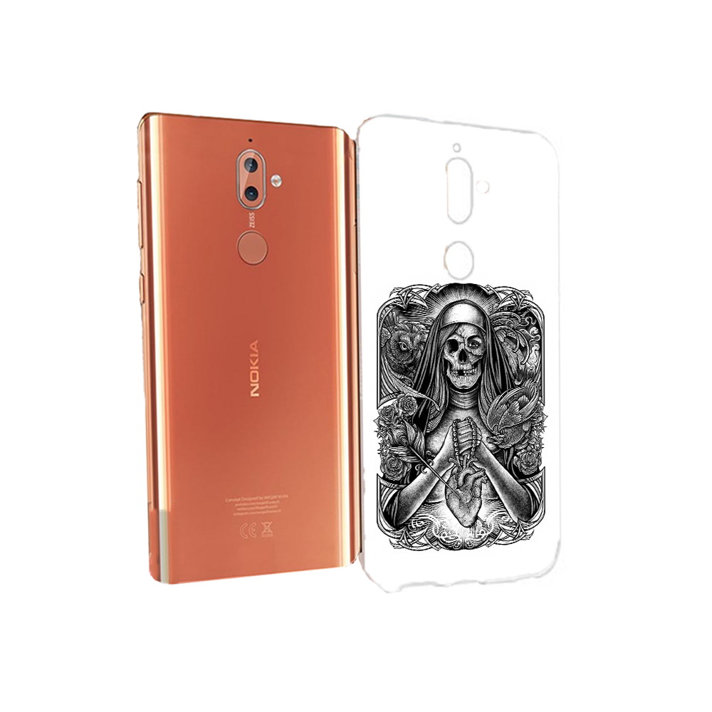 

Чехол MyPads Tocco для Nokia 9 скелет с сердцем (PT126479.94.603), Прозрачный, Tocco