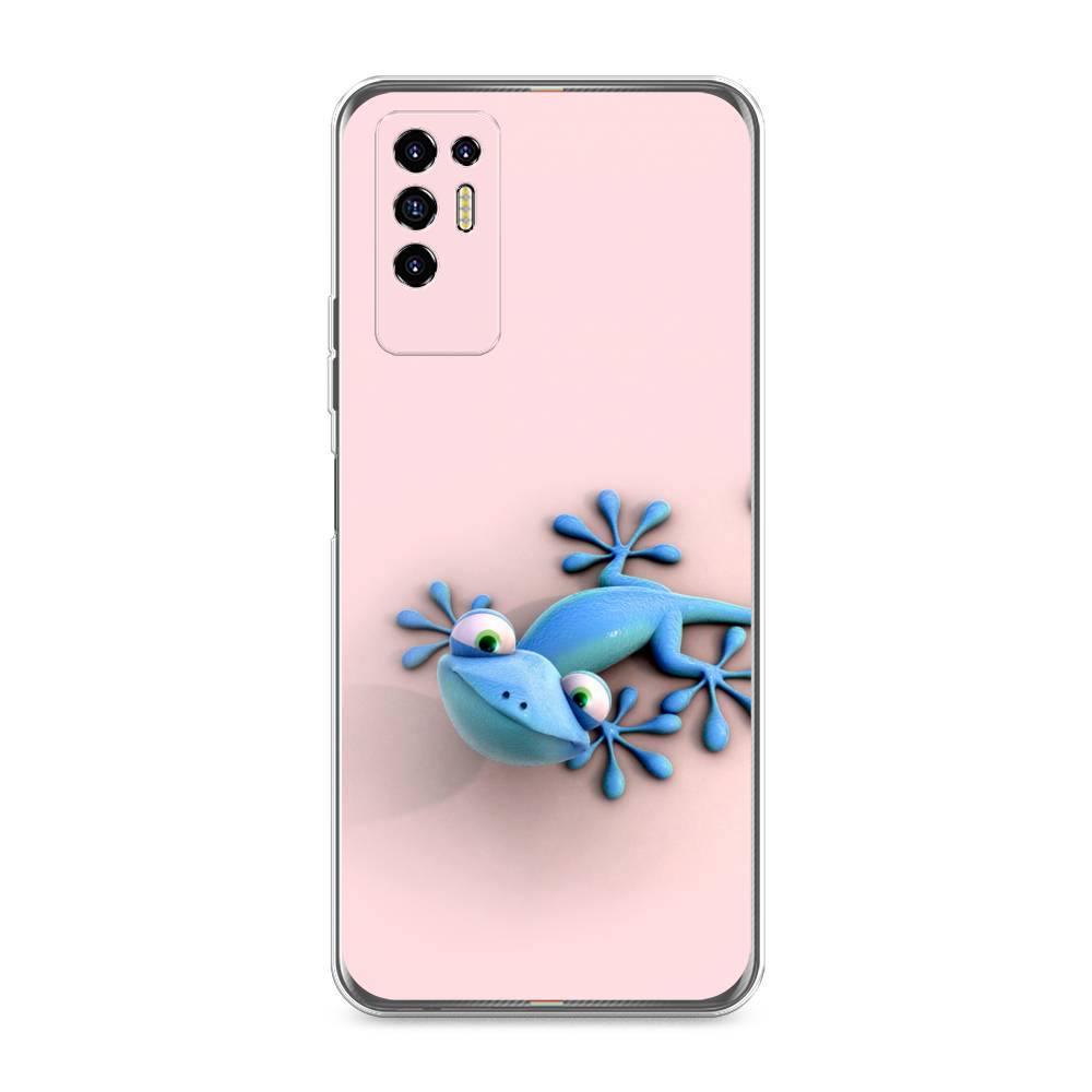 

Чехол Awog на Tecno Pova 2 "Голубая ящерка", Разноцветный, 300550-2