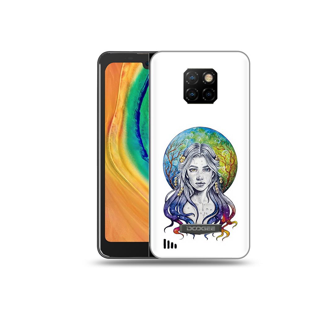 

Чехол MyPads Tocco для Doogee S88 Plus девушка с красивыми волосами, Прозрачный, Tocco