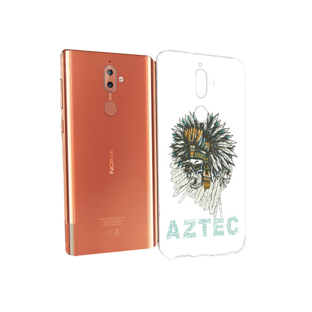 

Чехол MyPads Tocco для Nokia 9 скелет индеец (PT126479.94.602), Прозрачный, Tocco