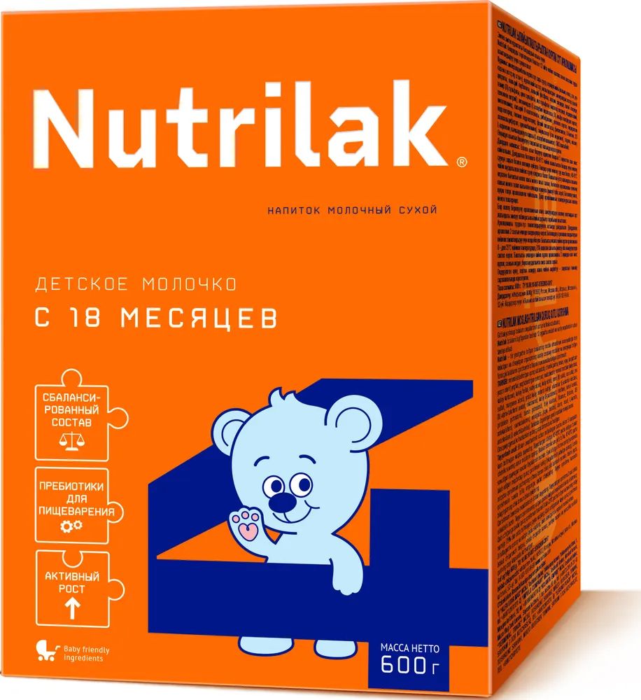 Напиток молочный сухой Nutrilak 4, с 18 месяцев, 600 гр., 50157