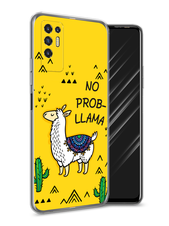 

Чехол Awog на Tecno Pova 2 "No probLLama", Разноцветный, 300550-2