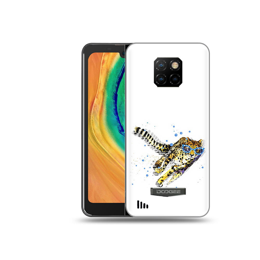 

Чехол MyPads Tocco для Doogee S88 Plus гепард в очках, Прозрачный, Tocco