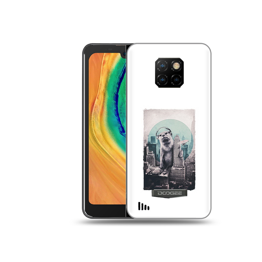 

Чехол MyPads Tocco для Doogee S88 Plus выдра в городе, Прозрачный, Tocco