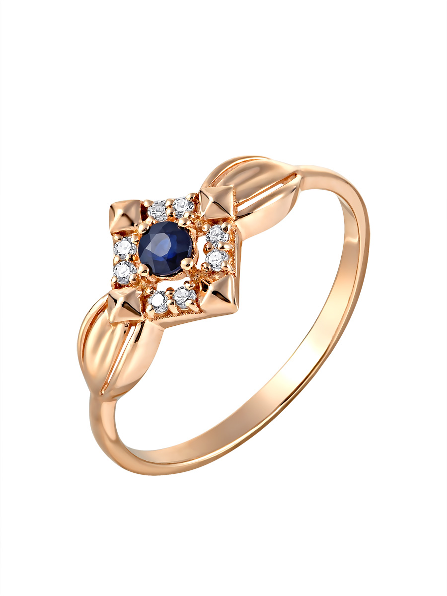 

Кольцо женское SamoroDki Jewelry 1-140-01з из серебра, сапфир, р. 18.5, 1-140-01