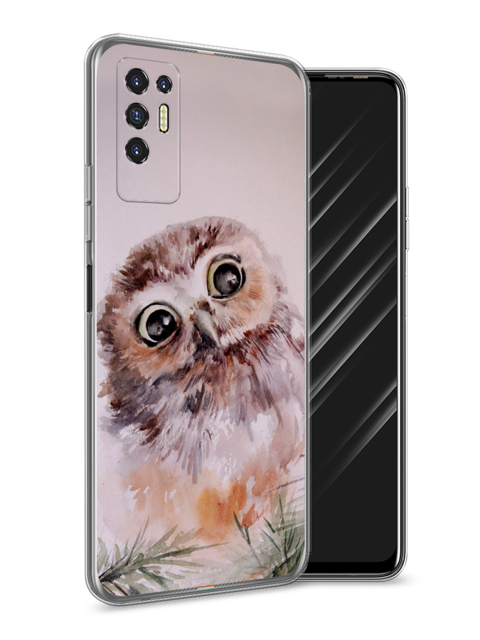 

Чехол Awog на Tecno Pova 2 "Сова на розовом", Разноцветный, 300550-1