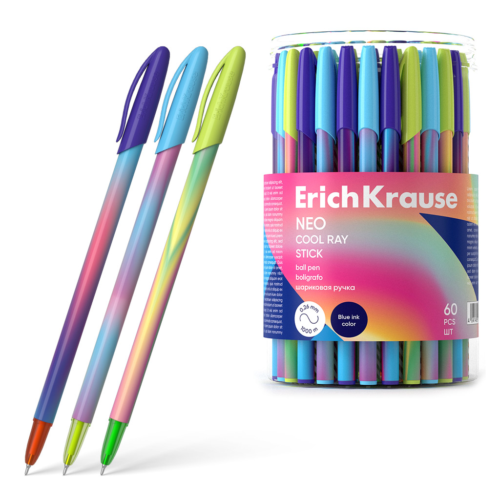 

Ручка шариковая ErichKrause Neo Stick 61012 0,7 цвет чернил синий 60 штук