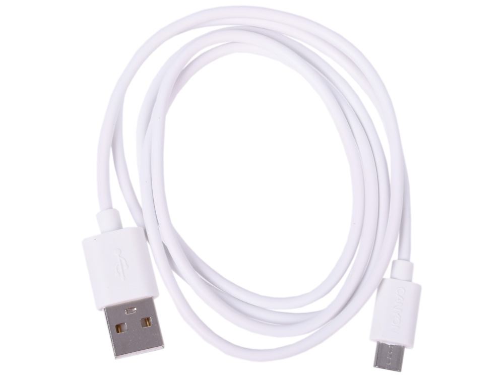 Кабель Canyon UM-1 USB - Micro USB 1 м, белый