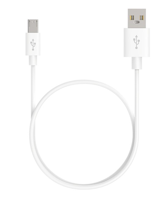 Кабель Maxvi (MC-01L) USB - Micro USB удлиненный разъем, 2A, 1 м, белый