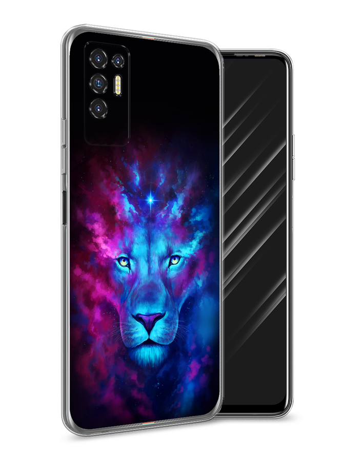 

Чехол Awog на Tecno Pova 2 "Космический лев", Разноцветный, 300550-1
