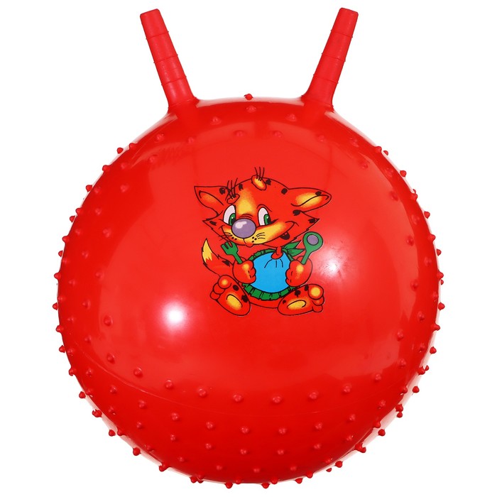 Мяч прыгун с рожками «Счастливые улыбки», массажный, d=45 см, 350 г, МИКС мяч прыгун с рожками буба 55см