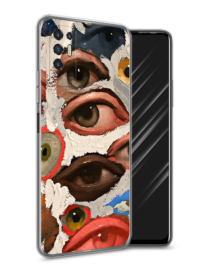 

Чехол Awog на Tecno Pova 2 "Глаза масляная живопись", Разноцветный, 300550-7