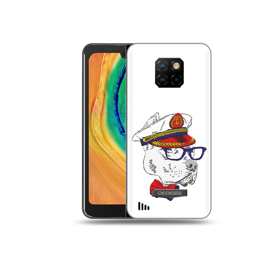 

Чехол MyPads Tocco для Doogee S88 Plus бульдог, Прозрачный, Tocco