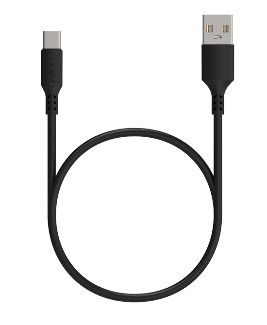 фото Кабель maxvi (mc-a02 up) usb - type-c 3a, 1 м, черный