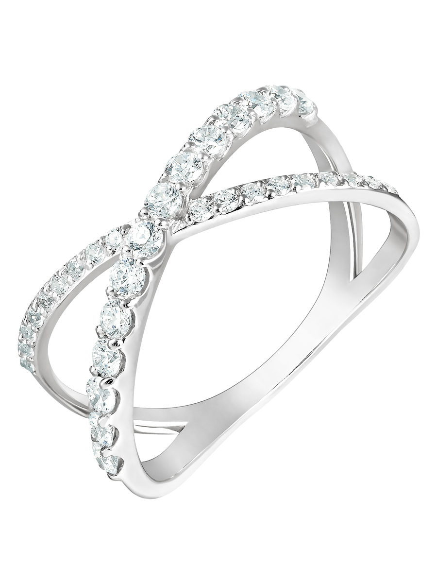 

Кольцо женское SamoroDki Jewelry 1-08-009-12р из серебра, фианит, р. 17.5, Кольцо 1-08-009-12р