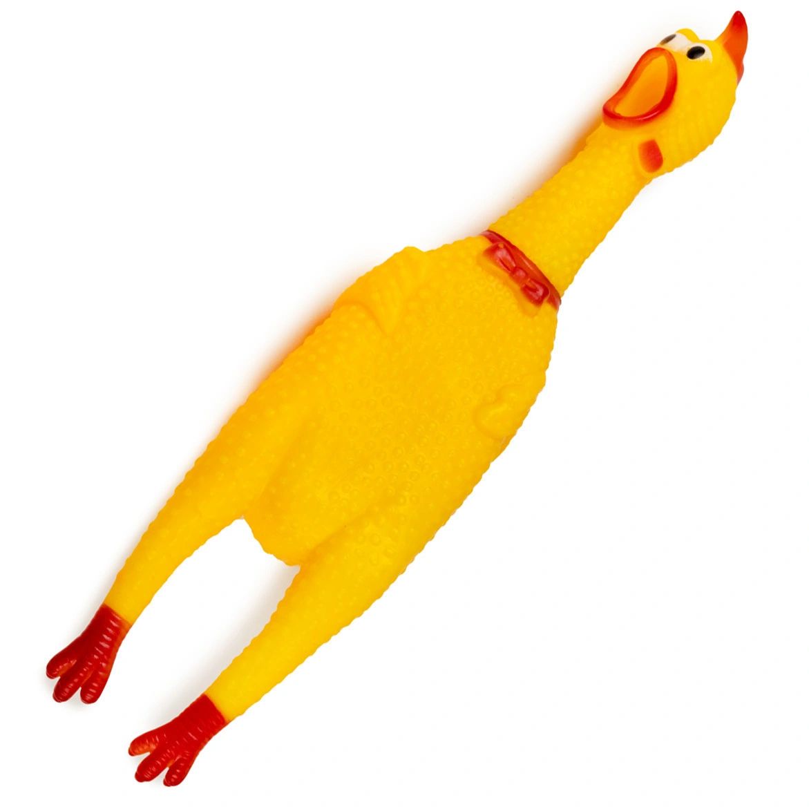Жевательная игрушка, игрушка-пищалка для собак ADEL CAT Курица, желтый, 30 см