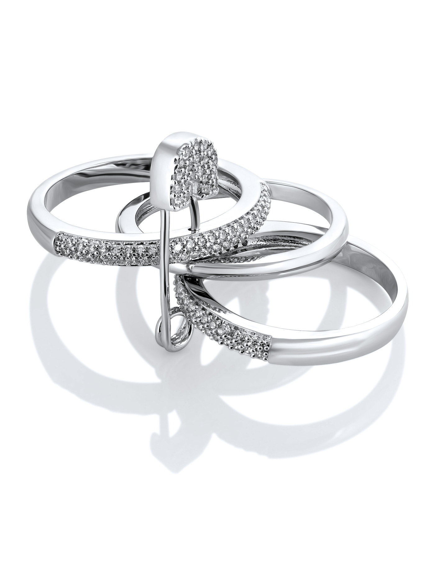 Кольцо из бижутерного сплава р. 17.5 LIGHT NIGHT 222445019, фианит