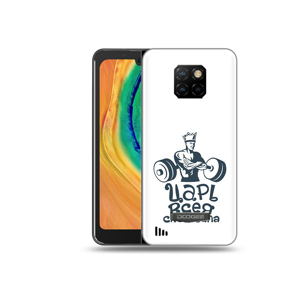 

Чехол MyPads Tocco для Doogee S88 Plus бодибилдинг царь спортзала, Прозрачный, Tocco