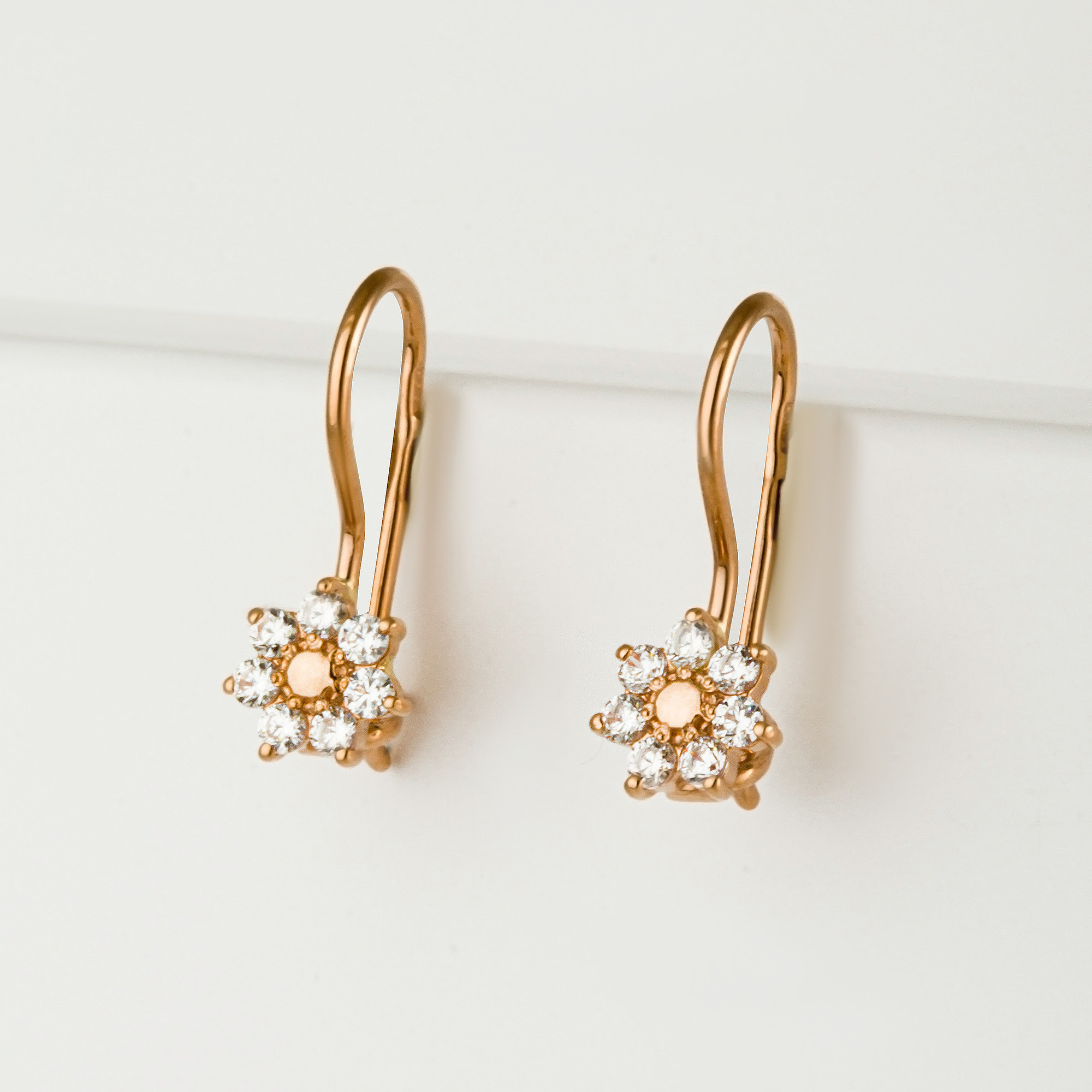 

Серьги из красного золота с фианитом НАШЕ ЗОЛОТО 2И120502, 2И120502