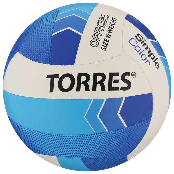 Мяч волейбольный TORRES Simple Color, машинная сшивка, 18 панелей, размер 5, 283 г