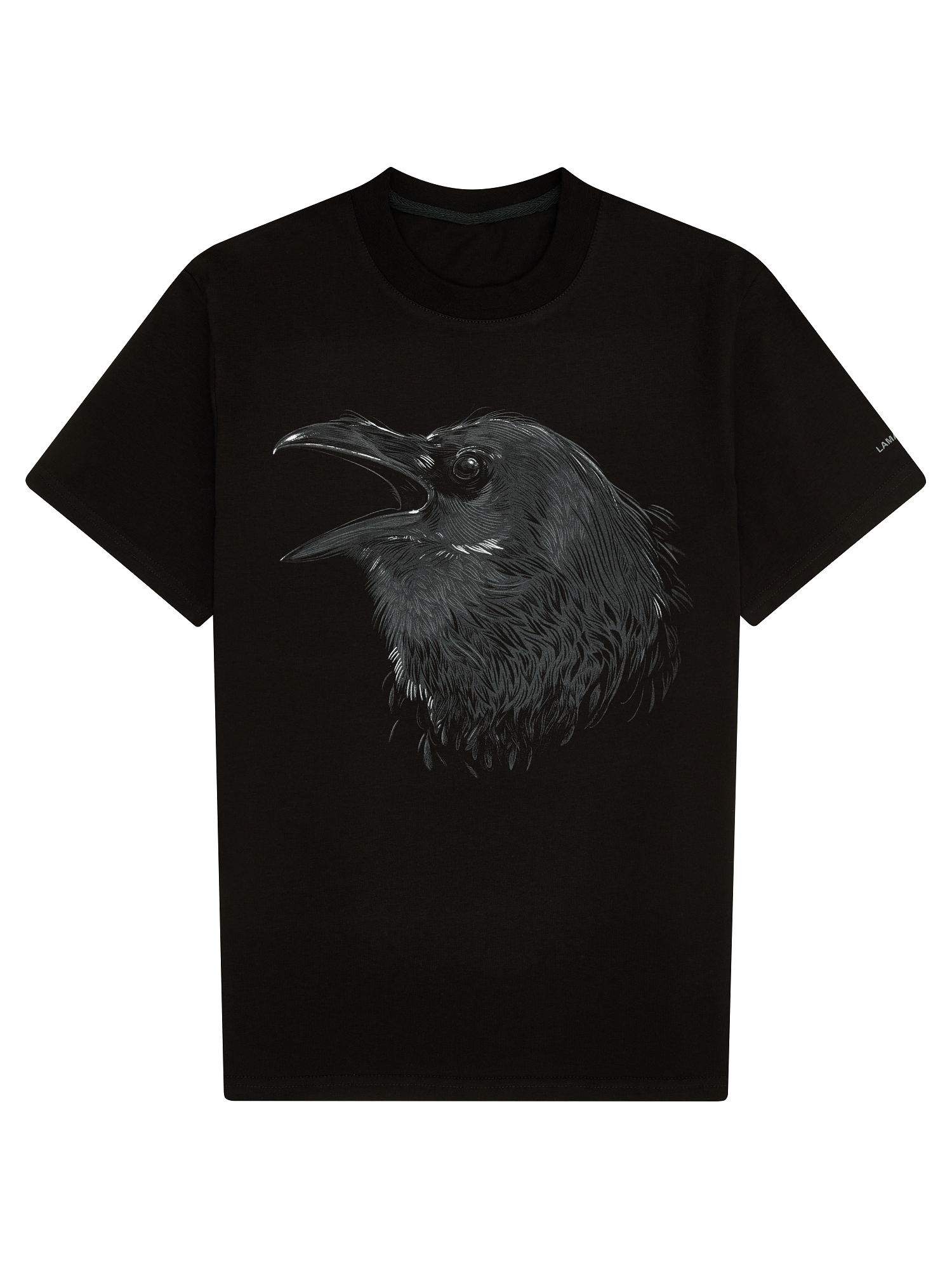 

Футболка женская LAMASKIS tshirt-raven-head-female черная M, Черный, tshirt-raven-head-female