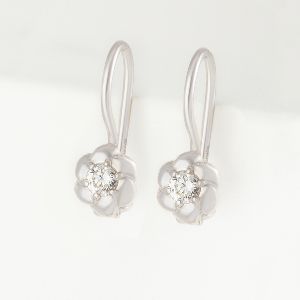 

Серьги детские из серебра НАШЕ ЗОЛОТО 4МС191 фианит, 4МС191