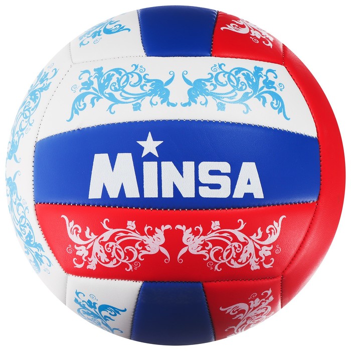 фото Мяч волейбольный minsa, машинная сшивка, 18 панелей, размер 5, 267 г