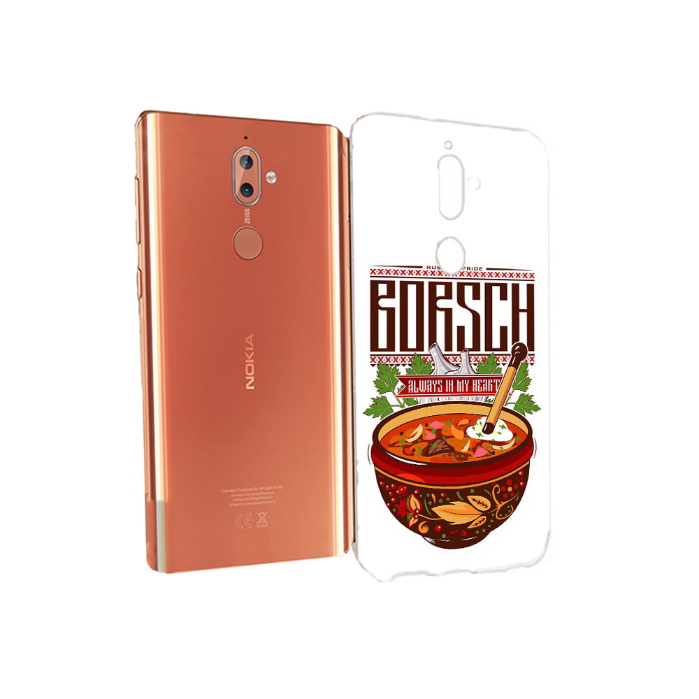 

Чехол MyPads Tocco для Nokia 9 русский борщ (PT126479.94.589), Прозрачный, Tocco