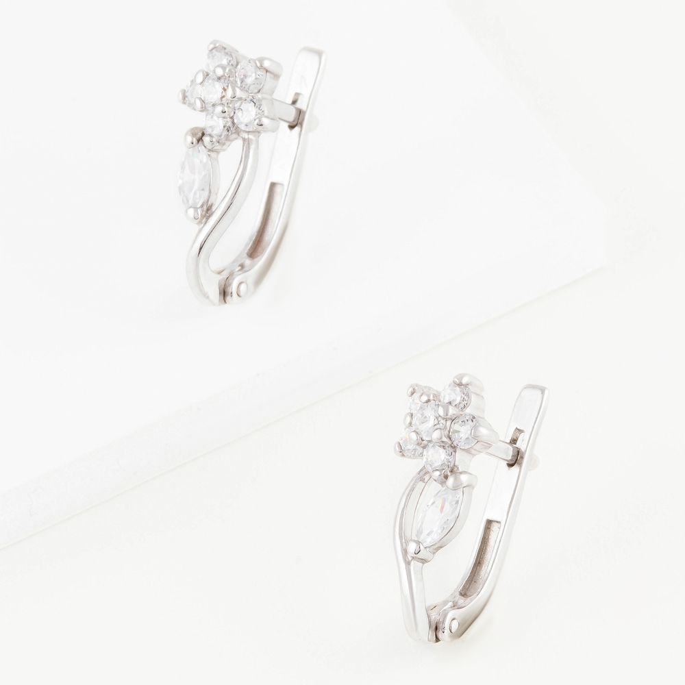 

Серьги женские из серебра НАШЕ ЗОЛОТО 4МС154 фианит, 4МС154