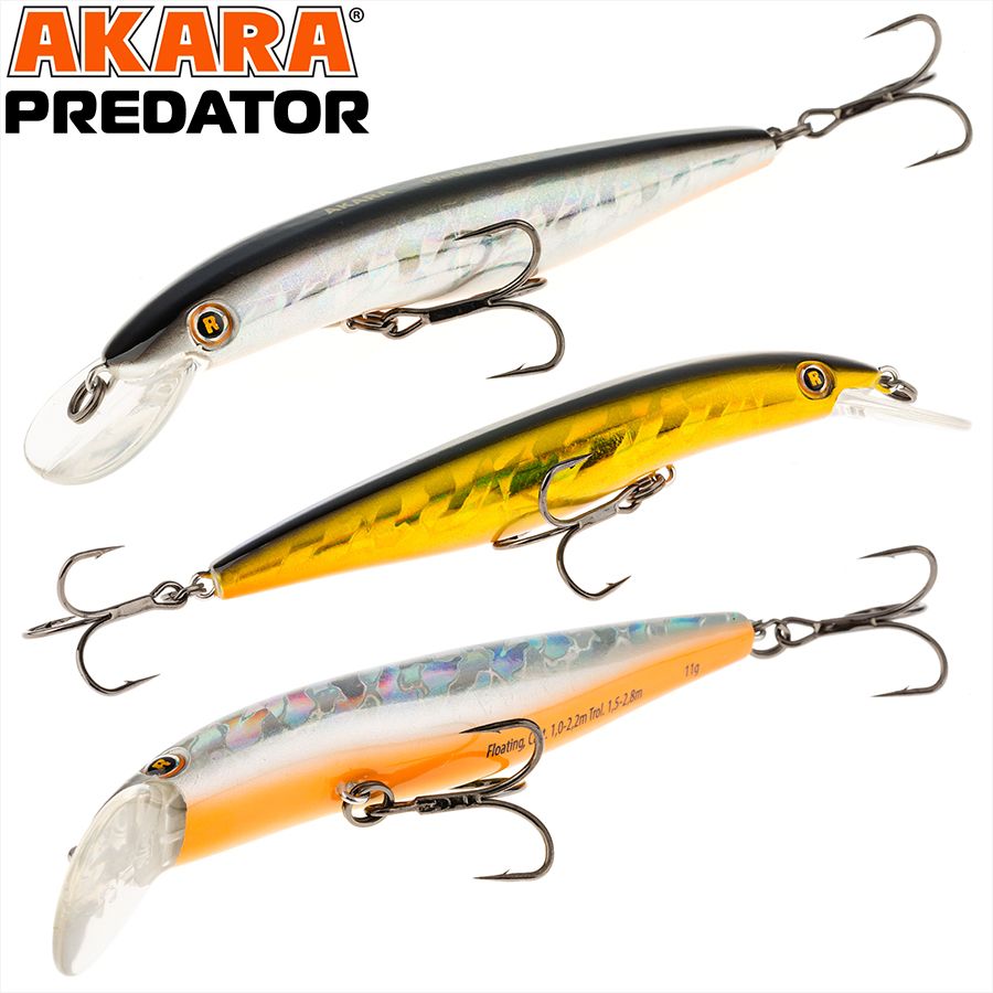 

Воблер Akara Predator 100F 11гр 2/5 oz 3,9 in A23/59, Разноцветный, Predator